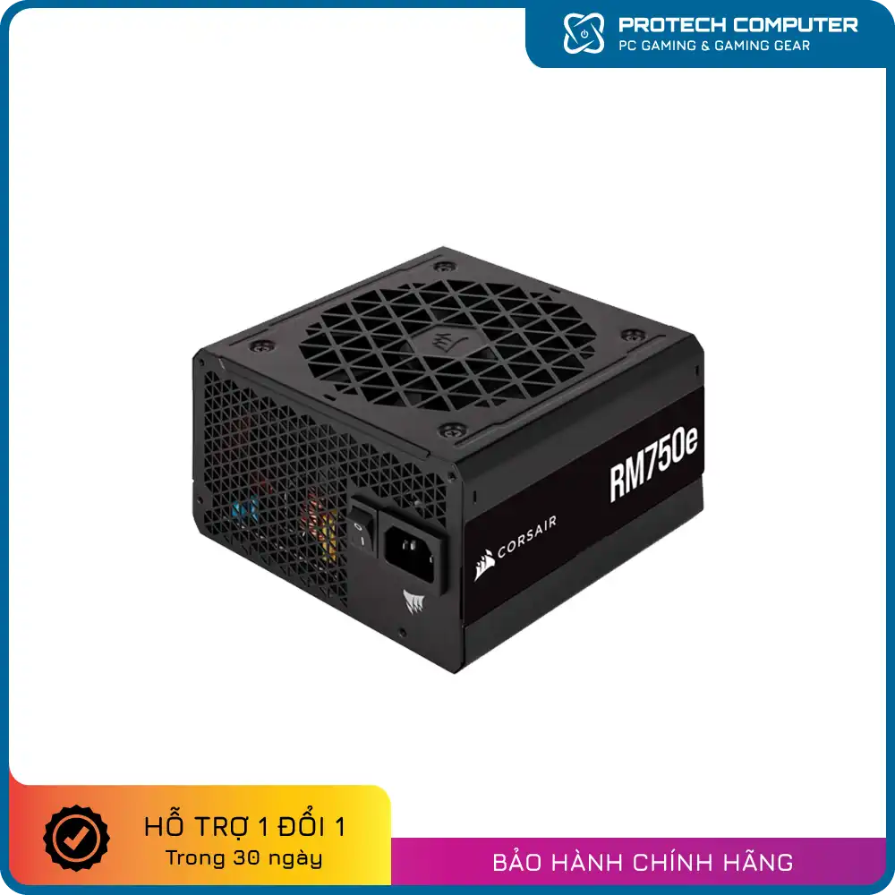 Nguồn máy tính Corsair RM750e ATX 3.0 - 80 Plus Gold - Full Modular (750W)